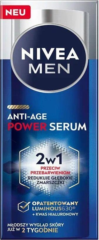 Serum për fytyrën Nivea Men Anti Age Power 2 në 1, kundër rrudhave, 30 ml