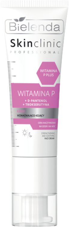 Kрем за лице Bielenda Skin Clinic Professional Vitamin P, за зајакнување и смирување, 40 ml