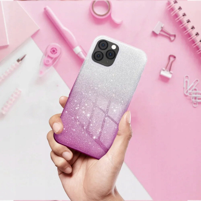 Kuti telefoni Xiaomi Redmi A3 4G Shining, transparente me shkëlqim rozë
