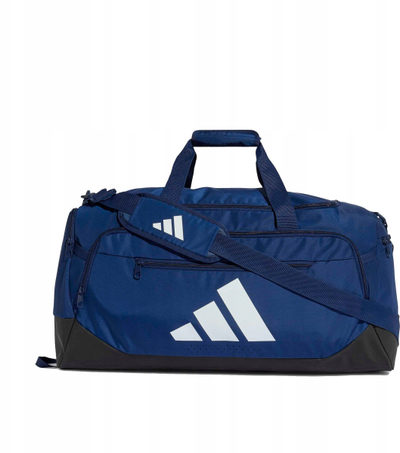 Çantë sportive Adidas Training Defender, 60.6L, me shirit shpatulle, blu e errët e bardhë