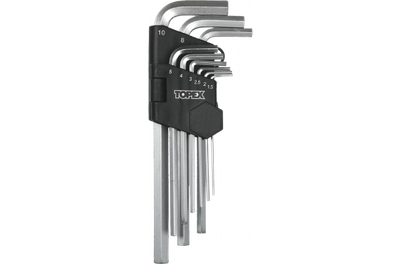Set çelësa imbus Topex 35D956, 9 copë, 1.5 10mm, metalik
