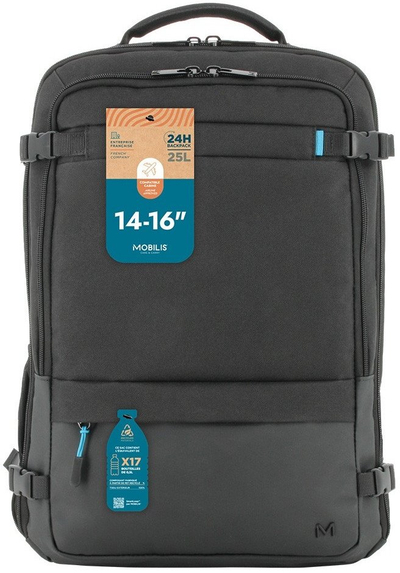 Çantë shpine për laptop Mobilis 24H Business Trendy, 16", 25L, e zezë