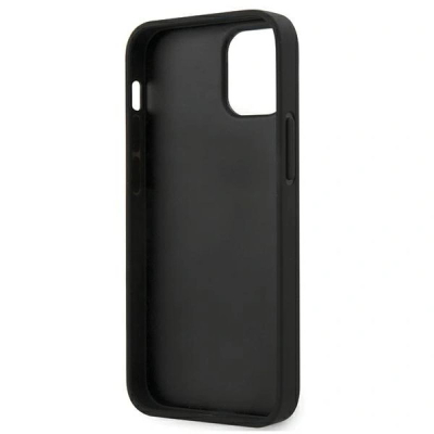 Mbulesë telefoni BMW M Collection Carbon Stripe për iPhone 12 mini, lëkurë PU, e zezë