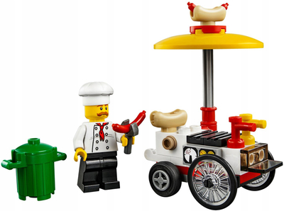 Set lodër LEGO City Hot Dog Cart and Vendor 30356, plastikë, multingjyrësh