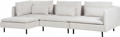 Këndore modulare 3 vendëshe, stof, 291x151 cm, bezhë