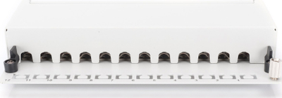 Panel patch Digitus DN-91612SD-EA-G, 12 porta RJ45, CAT 6A, i bardhë