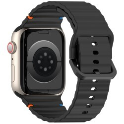 Rrip 4wrist për orë Apple, 42/44/45/49 mm, i zi