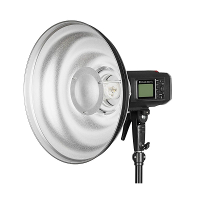 Quadralite Wave Beauty Dish argjendi 55cm me Adapter Bowens