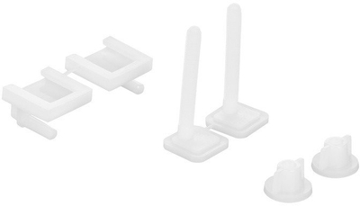 Set fiksues Gedy për kapak WC, plastik, ngjyrë rëre