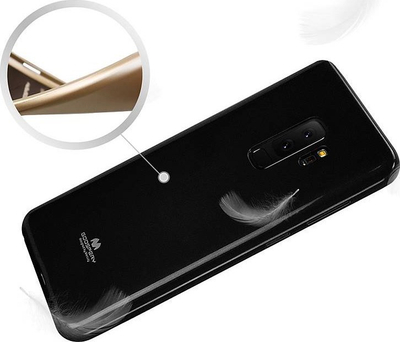 Kapak iPhone 15 Mercury Jelly, 6.1", silikon i butë, i zi