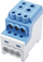 Bllok shpërndarës Simet SDB 200 SIMBLOCK, Al Cu, për shinë TS 35, blu