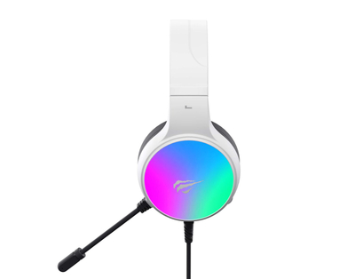 Kufje gaming Havit H2043U, me kabllo, mikrofon boom, të zeza dhe të bardha