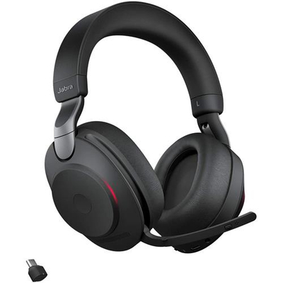 Headset Jabra Evolve2 85, USB C, stereo, me bazë karikimi, i zi