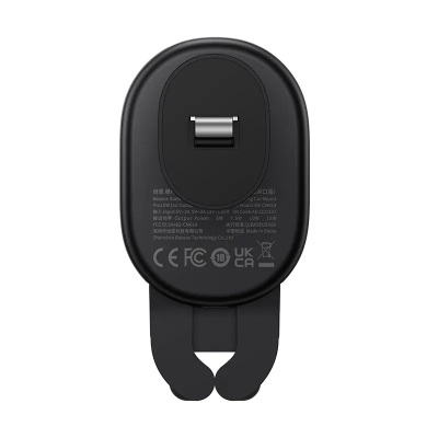 Mbajtës telefoni për veturë Baseus Gravity Car Mount Pro, wireless 15W, për grilë ajri, i zi