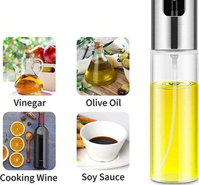 Shishe sprej për vaj dhe uthull VIVIO, 100 ml, qelq, e tejdukshme