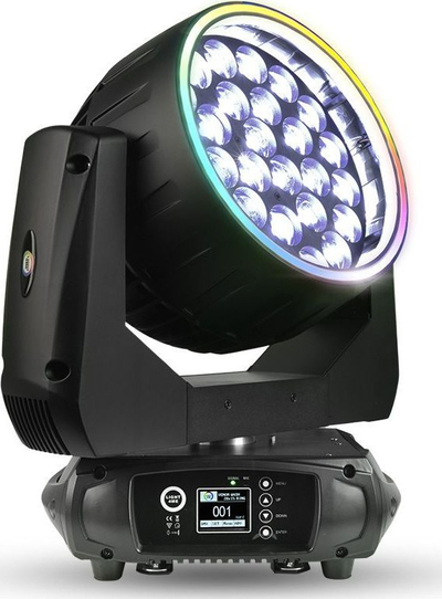 Reflektor lëvizës LIGHT4ME Venom Wash 28x15 Ring, 28 LED RGBW, DMX, i zi
