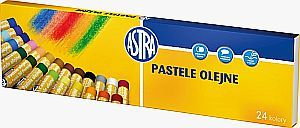 Pastela vaji Astra Oil Pastels, set 24 ngjyra, shumëngjyrëshe