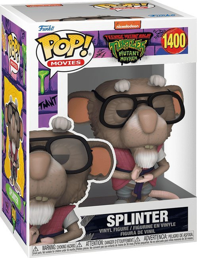 Figurine Funko Pop Movies, Teenage Mutant Ninja Turtles Splinter, vinyl koleksionuese, shumëngjyrëshe
