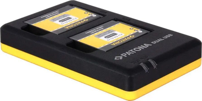 Полнач за батерија Patona Dual Quick Nikon EN-EL12, USB, црно жолт