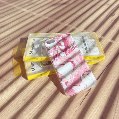 Mbrojtëse telefoni Wozinsky Marble, iPhone 13 Pro, xhel TPU, mermer rozë