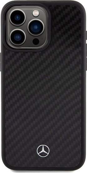 Mbulesë telefoni Mercedes MEHCP15XRCABK, për iPhone 15 Pro Max 6.7", Carbon Fiber, e zezë
