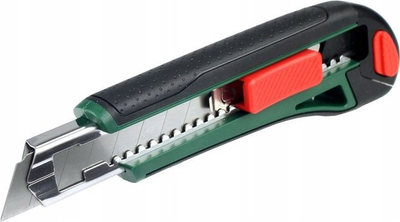 Thikë rrëshqitëse Bosch, teh i segmentume 18mm, dorezë SoftGrip, jeshile