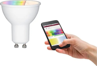 Llambë LED Paulmann GU10 ZigBee, 5.5W, RGBW, e bardhë