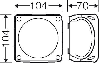 Kuti degëzimi Hensel DK 0400 GZ, 104 x 104 x 70mm, IP66, gri