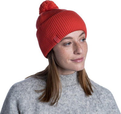 Kapelë dimri Buff Knitted Hat, lesh merino, për burra, e kuqe