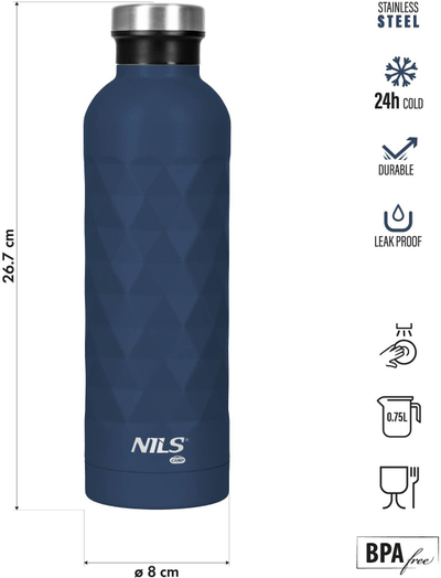 Shishe termus NILS Camp NC3805, 500 ml, çelik inox, gri