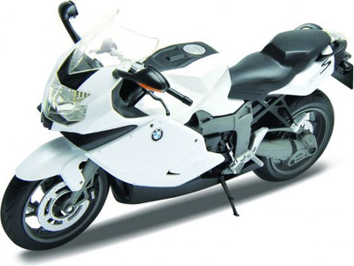 Maket motoçiklete Welly BMW K1300S, shkalla 1:10, metal, i bardhë