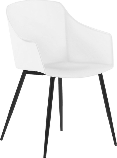 Set me 2 karrige ngrënieje Beliani Fonda, 83 cm, të bardha
