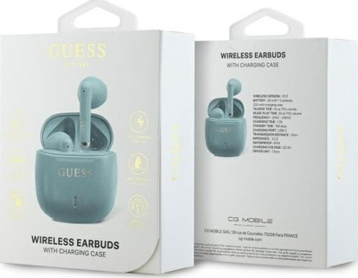 Kufje wireless Guess GUTWSJ14ESGQ, TWS, Bluetooth 5.3, turquoise