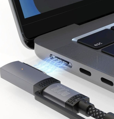 Кабел за полнење 4smarts ComboCord, USB C во MagSafe 3, 100W, 2m, бел