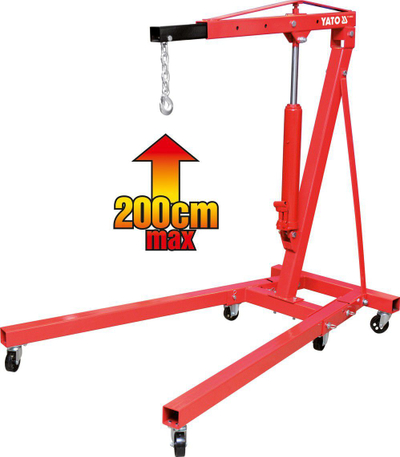 Vinç pune Yato YT-55557, mban deri në 2000 kg, ngre deri në 230 cm, i kuq