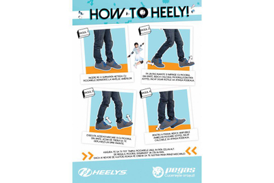 Atlete me rrota Heelys Motion Plus për fëmijë, rrota në thembër, sintetike, rozë e çelët