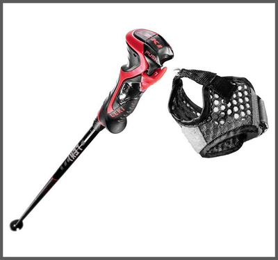 Shkopa për ski Leki LE KIJ 3D AIRFOIL 115, të kuq / zi