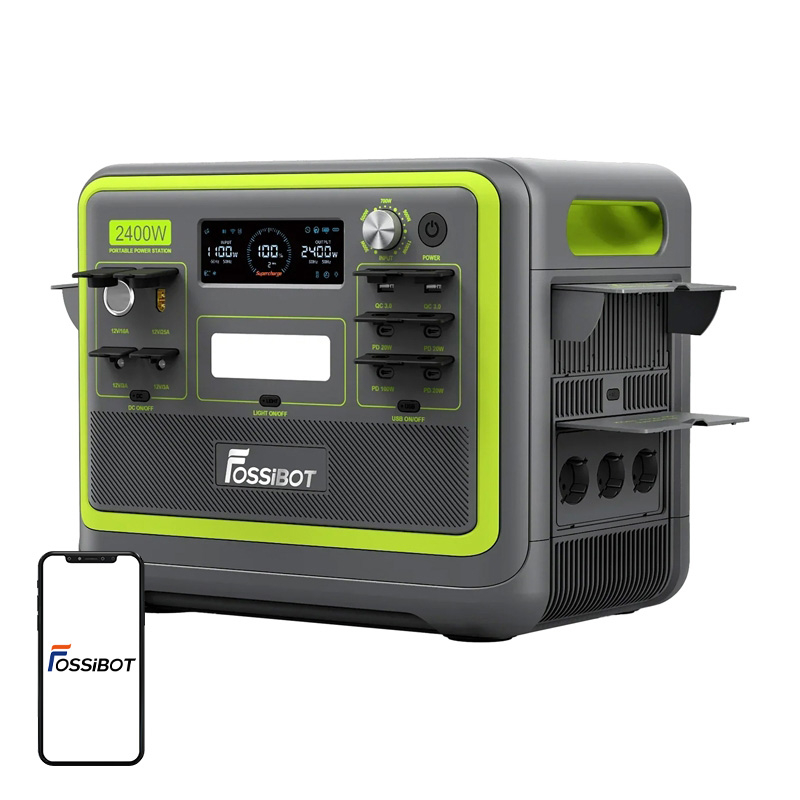 FOSSIBOT F2400 2400W Stacion Karikimi (I gjelbër)