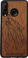 Kapak telefoni SmartWoods Wolf për Huawei P30 Lite, dru natyral, mbrojtje e fortë