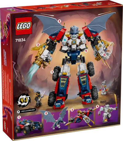 Lodër ndërtimi LEGO Ninjago Zane’s Ultra Combiner Mech 4 në 1 71834