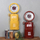 Orë murale dekorative Activeshop Red Clock, metal, stil retro, e kuqe