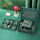 Kuti bizhuterish CA7 Jewelry Box, me plot ndarje, me sirtar, jeshile