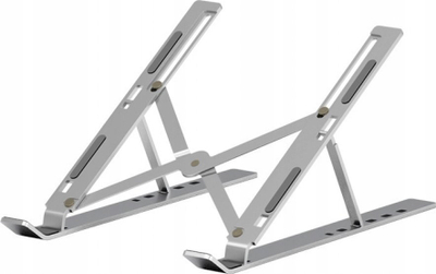Mbajtëse laptopi ART P24, universale 10"-15.6", e palosshme alumini, argjendtë