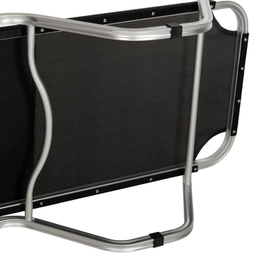 Shezllon profesional alumini WALDO i zi 195×53–60×30 cm (HM5071.90), zezë