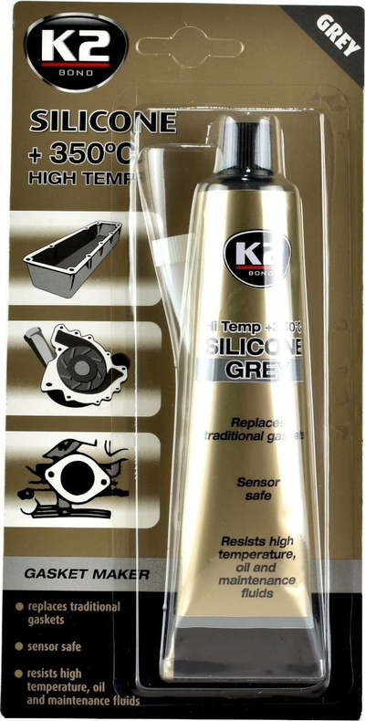 Silikon vulosës K2 B250N, 85ml, mban deri 350°C, gri