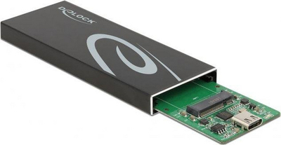 Kuti e jashtme SSD Delock 42003, M.2 SATA, USB C 3.2 Gen 2, argjendtë