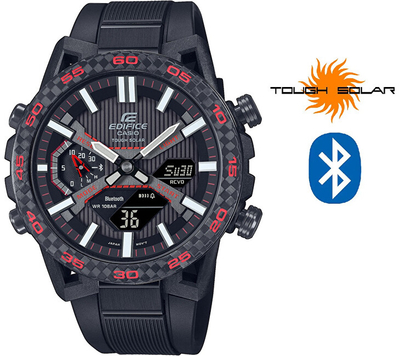 Orë për meshkuj Casio Edifice Bluetooth Solar ECB-2000PB-1AEF, e zezë