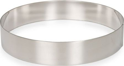 Rreth torte Patisse Cake Ring, 20 x 4.5 cm, çelik inox, argjendtë