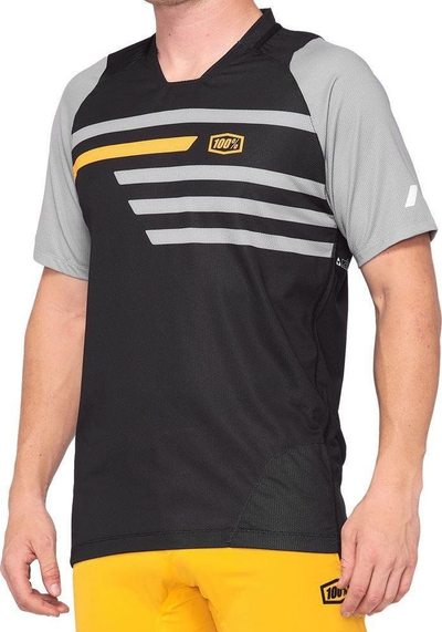 Maicë për meshkuj 100% Celium Jersey, XL, e zezë/ e verdhë