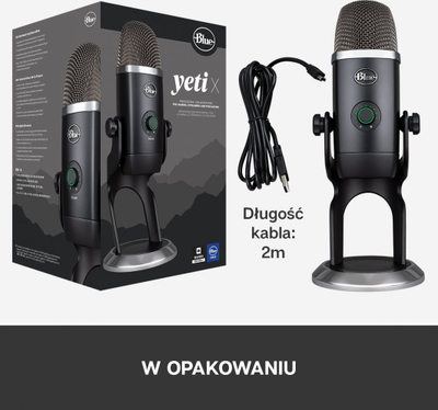 Mikrofon Blue Yeti X Pro, i zi